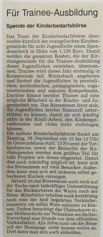 Zeitungsartikel